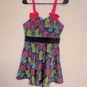 Too Fast Clothing Birdcage Ribbon Dress Size M